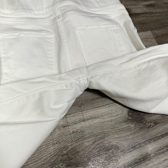 Spanx High Rise Distressed Denim Skinny Jeggings White Women’s Size S - Picture 6 of 11